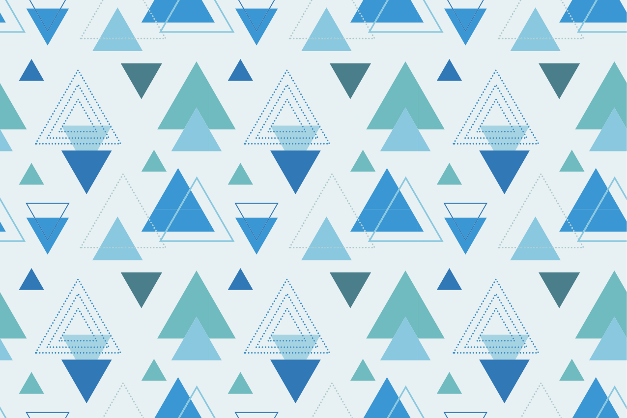 Tappeto vinile geometrico motivo triangoli blu - TenStickers