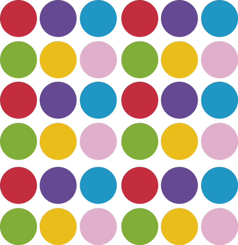 Tappeto vinile geometrico motivo circolare colorato - TenStickers