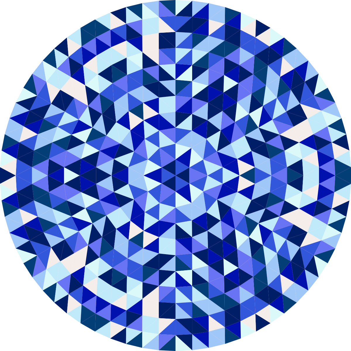 Tappeto vinile geometrico motivo blu circolare - TenStickers