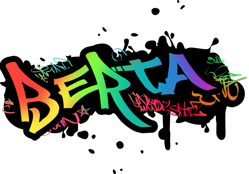 Tappeto vinile per bambini nome graffiti personalizzabile - TenStickers