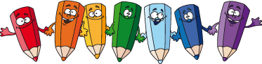 Tappeto vinile per bambini matite colorate felici - TenStickers