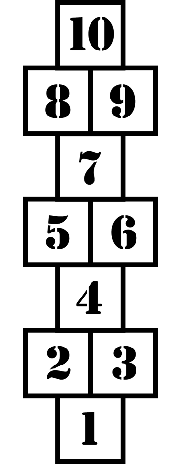 Tappeto vinile per bambini campi da gioco bianco e nero - TenStickers