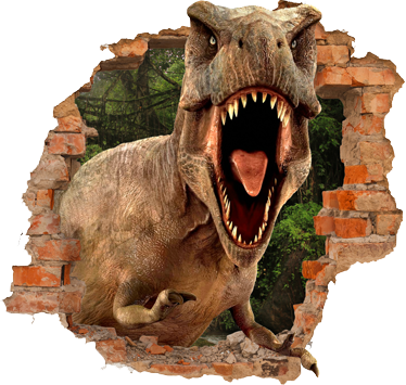 Tappeto vinile per bambini 3d t-rex - TenStickers