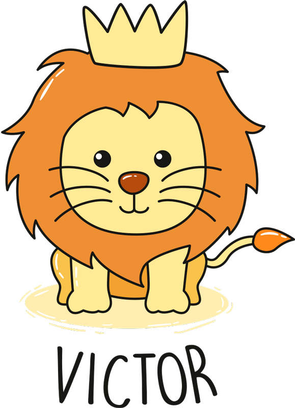 Tappeto vinile per bambini disegno leone bebé - TenStickers