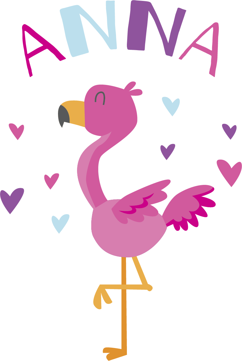 Tappeto vinile per bambini flamenco personalizzabile - TenStickers