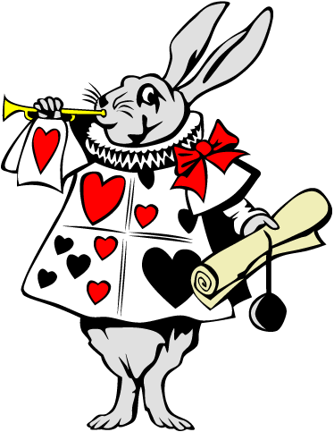 Tappeto vinile per bambini coniglio di wonderland - TenStickers