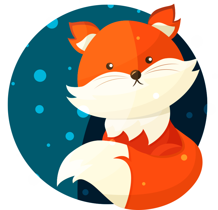 Tappeto vinile per bambini disegno di volpe carina - TenStickers
