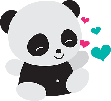 Tappeto vinile per bambini orso panda adorabile - TenStickers
