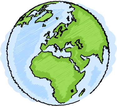 Tappeto vinile per bambini mappa del mondo verde e blu - TenStickers