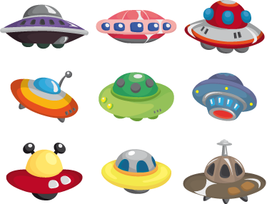 Tappeto vinile per bambini adesivi ufo - TenStickers