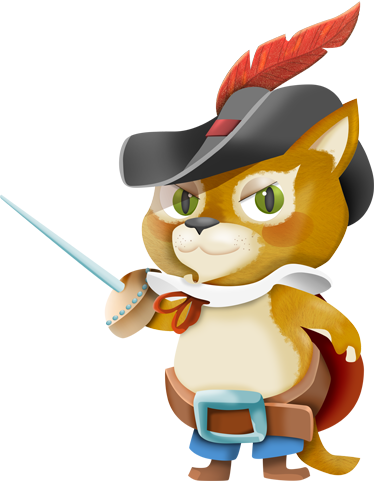 Tappeto vinile per bambini il gatto con gli stivali - TenStickers