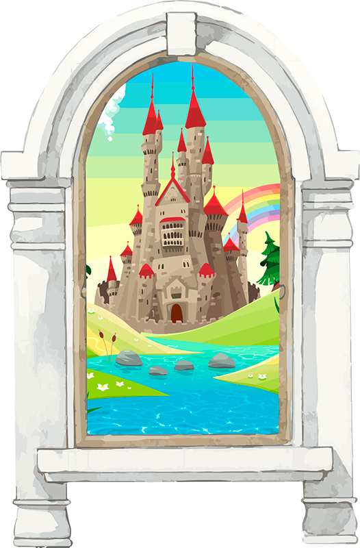 Tappeto vinile per bambini paesaggio da favola - TenStickers