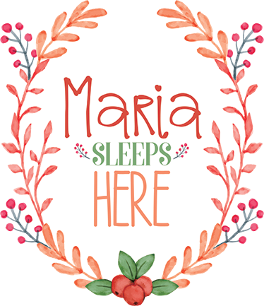 Tappeto vinile per bambini dorme qui con nome - TenStickers