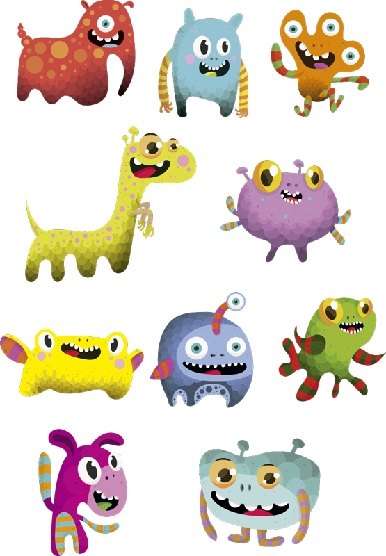 Tappeto vinile per bambini collezione mostri spazio esterno - TenStickers