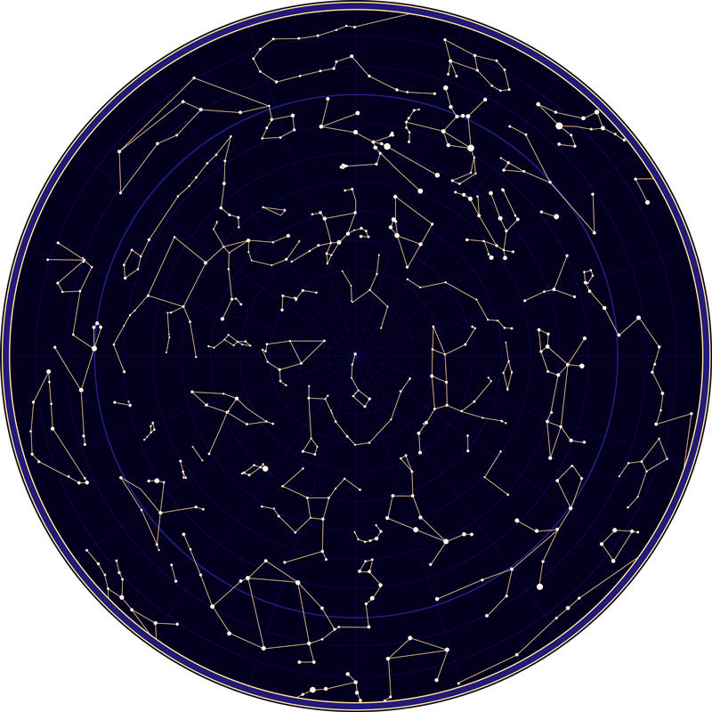 Tappeto vinile per bambini mappa delle costellazioni - TenStickers