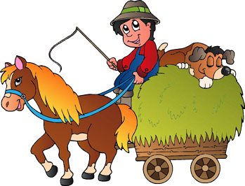 Tappeto vinile per bambini cavallo a dondolo con carretto - TenStickers