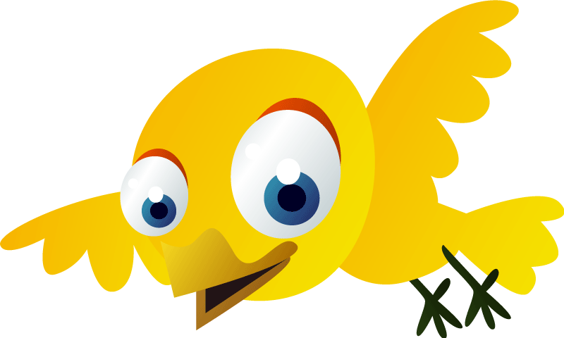 Tappeto vinile per bambini uccello giallo volante - TenStickers