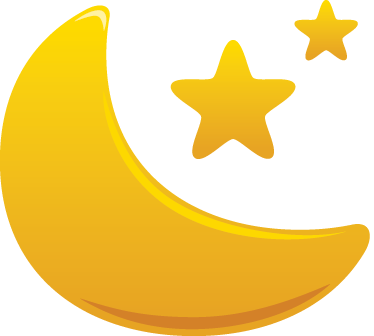Tappeto vinile per bambini luna e stelle - TenStickers