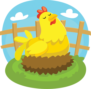 Tappeto vinile per bambini gallina ovaiola - TenStickers