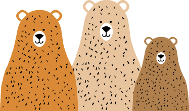 Tappeto vinile per bambini tre amici orsi - TenStickers