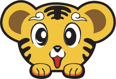 Tappeto vinile per bambini tigre felice baby - TenStickers
