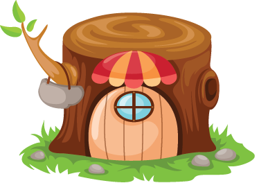 Tappeto vinile per bambini casa del tronco - TenStickers