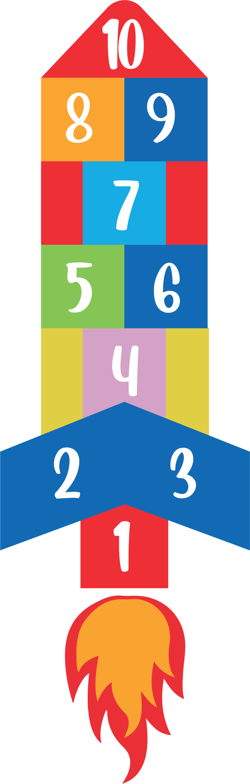 Tappeto vinile giochi campana razzo - TenStickers