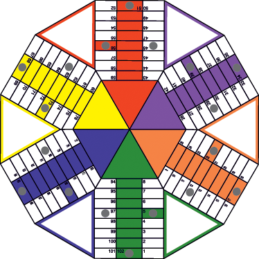 Tappeto vinile giochi adesivo geometrico parchis - TenStickers