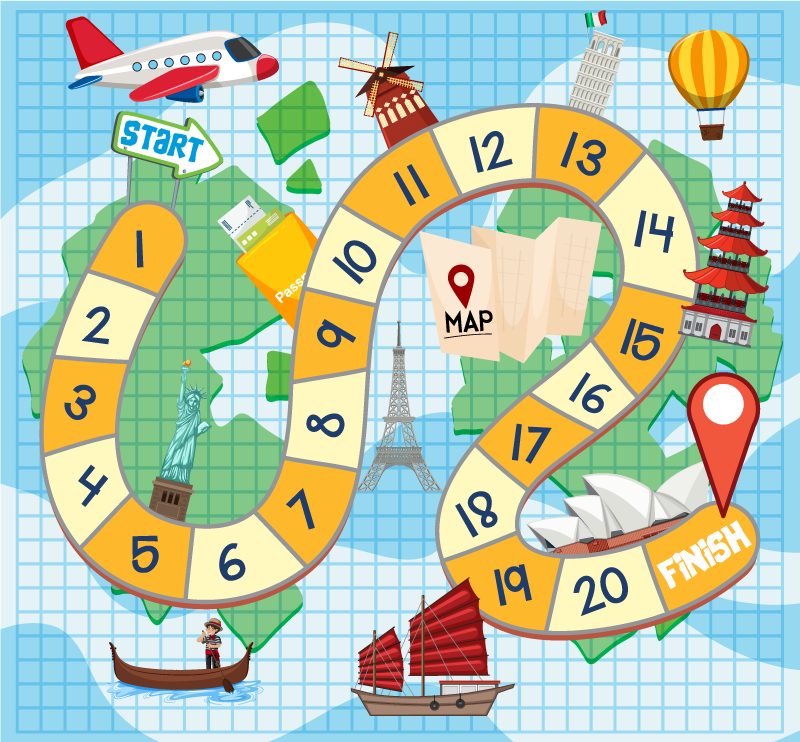 Tappeto vinile giochi mappa da tavolo - TenStickers