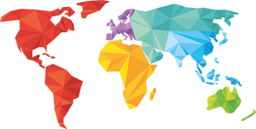 Tappeto vinile mappamondo geometrico - TenStickers