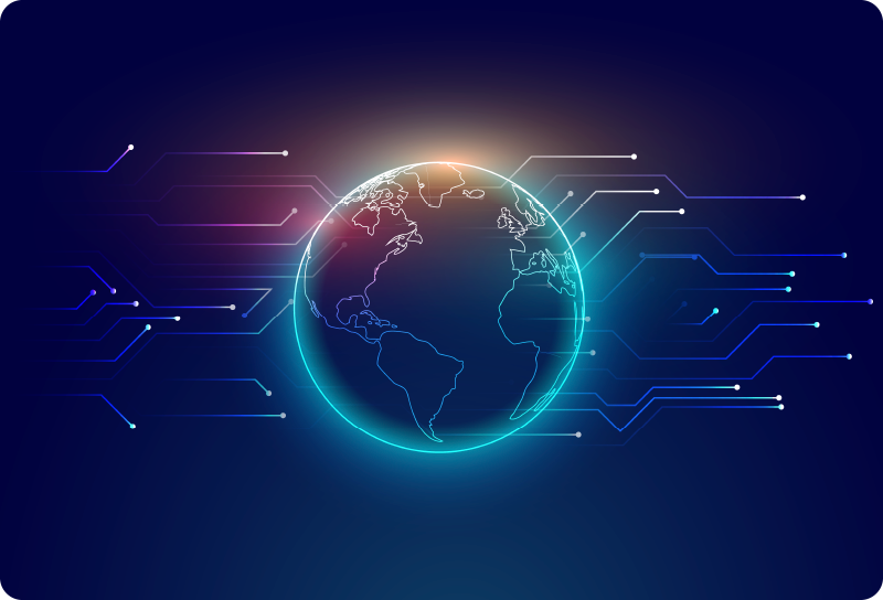 Tappeto vinile mappamondo mappa mondiale geometrica - TenStickers