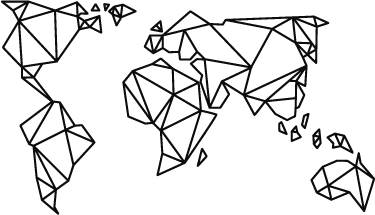 Tappeto vinile mappamondo decorativo origami - TenStickers