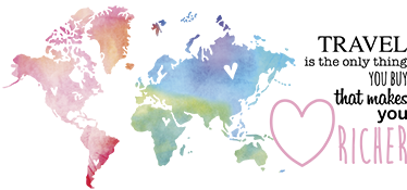 Tappeto vinile mappamondo e testo sui viaggi in - TenStickers