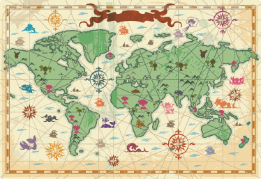 Tappeto vinile mappamondo mappa mondo classico - TenStickers