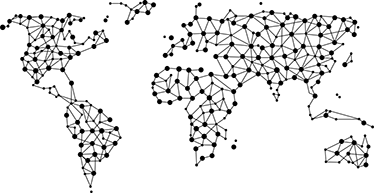 Tappeto vinile mappamondo rete geografica - TenStickers