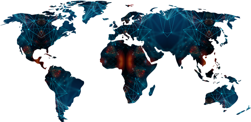 Tappeto vinile mappamondo mappa geometrica del mondo - TenStickers