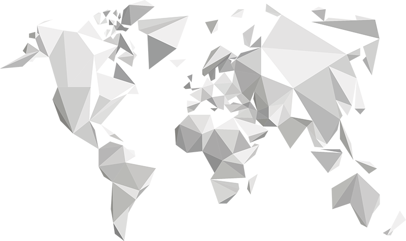 Tappeto vinile mappamondo origami - TenStickers