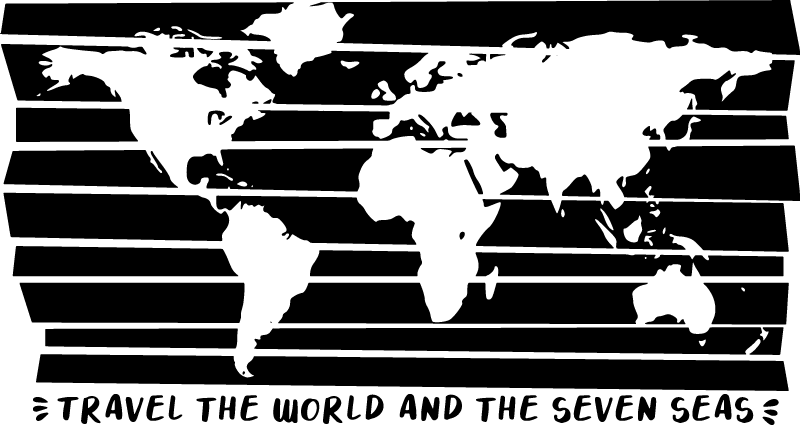 Tappeto vinile mappamondo viaggia il mondo - TenStickers