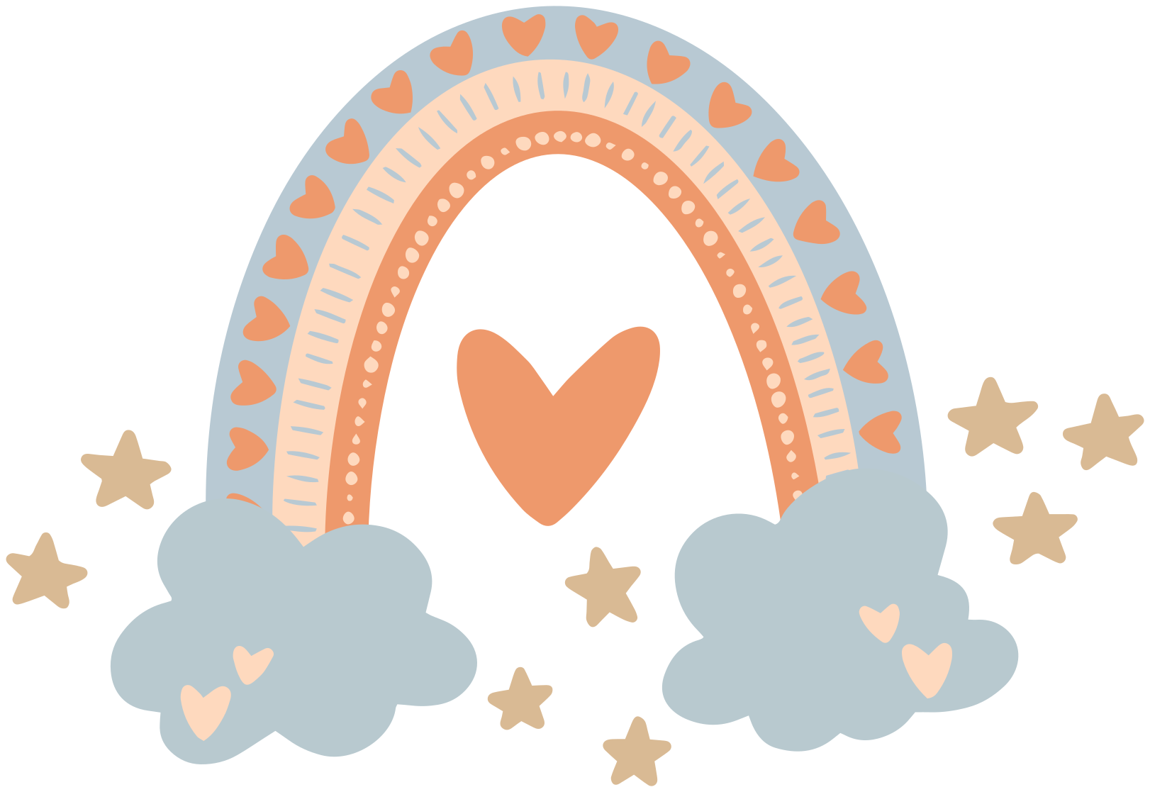 Tappeto vinile per bambini colori pastello arcobaleno - TenStickers