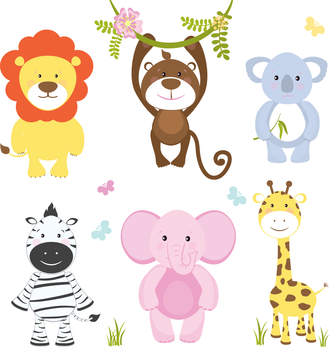 Tappeto vinile per bambini animali colorati - TenStickers