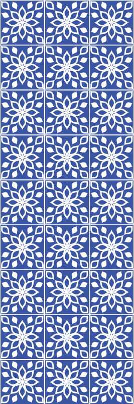 Tappeto vinile bagno motivo piastrelle blu southern - TenStickers