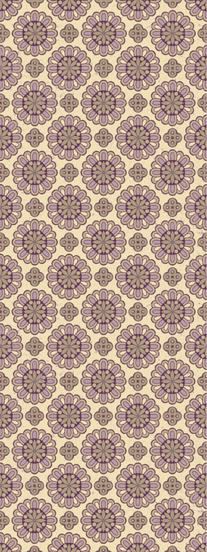 Tappeto vinile bagno mandala etnico viola - TenStickers