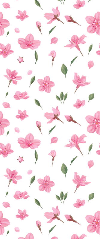 Tappeto vinile bagno fiori rosa pastello acquerello - TenStickers