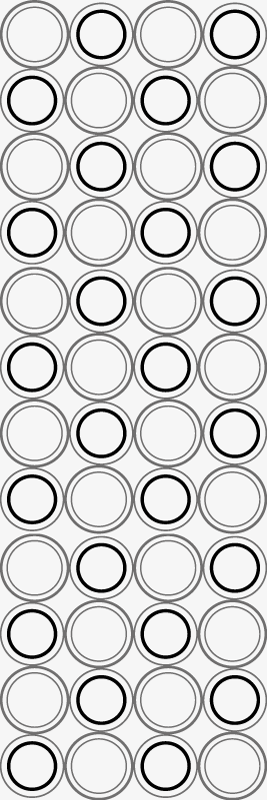Tappeto vinile bagno motivo cerchi neri e grigi - TenStickers