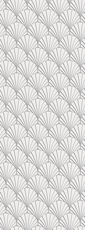 Tappeto vinile bagno motivo conchiglie bianche art deco - TenStickers