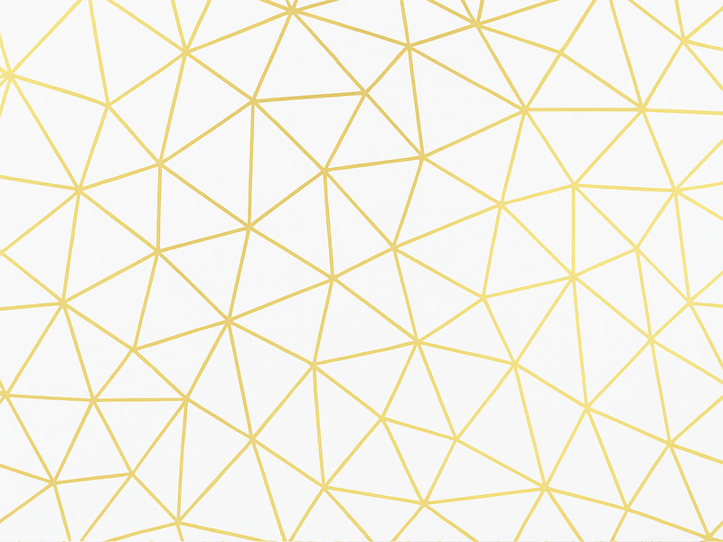 Tappeto vinile geometrico mosaico prismato dorato - TenStickers