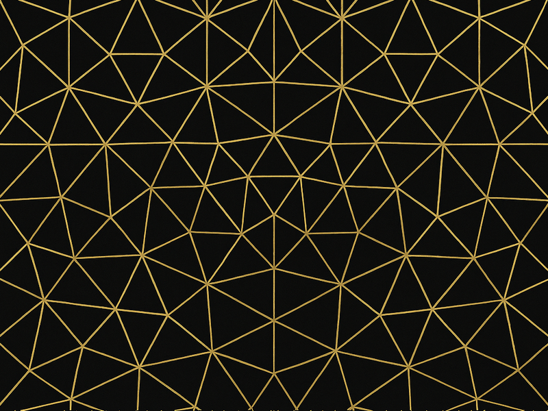 Tappeto vinile geometrico rete geometrica oro notte - TenStickers