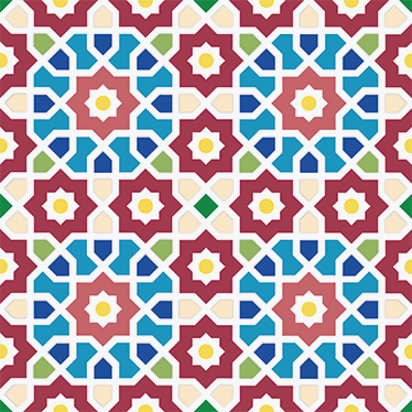 Tappeto vinile bagno piastrelle idrauliche arabo - TenStickers