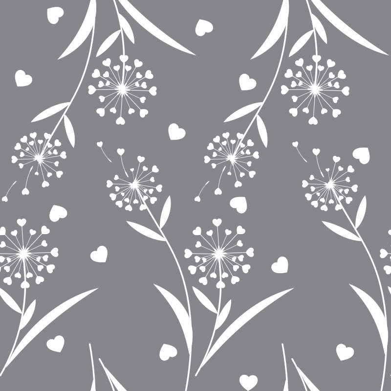 Tappeto vinile bagno dandelioni bianchi - TenStickers