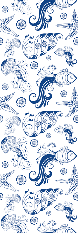 Tappeto vinile bagno vita marina ornamentale doccia - TenStickers